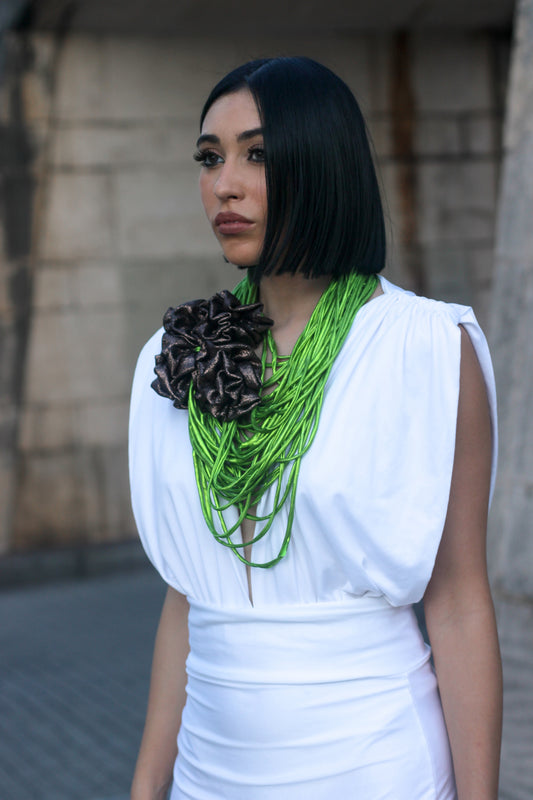 METALIC PALME NECKLACE