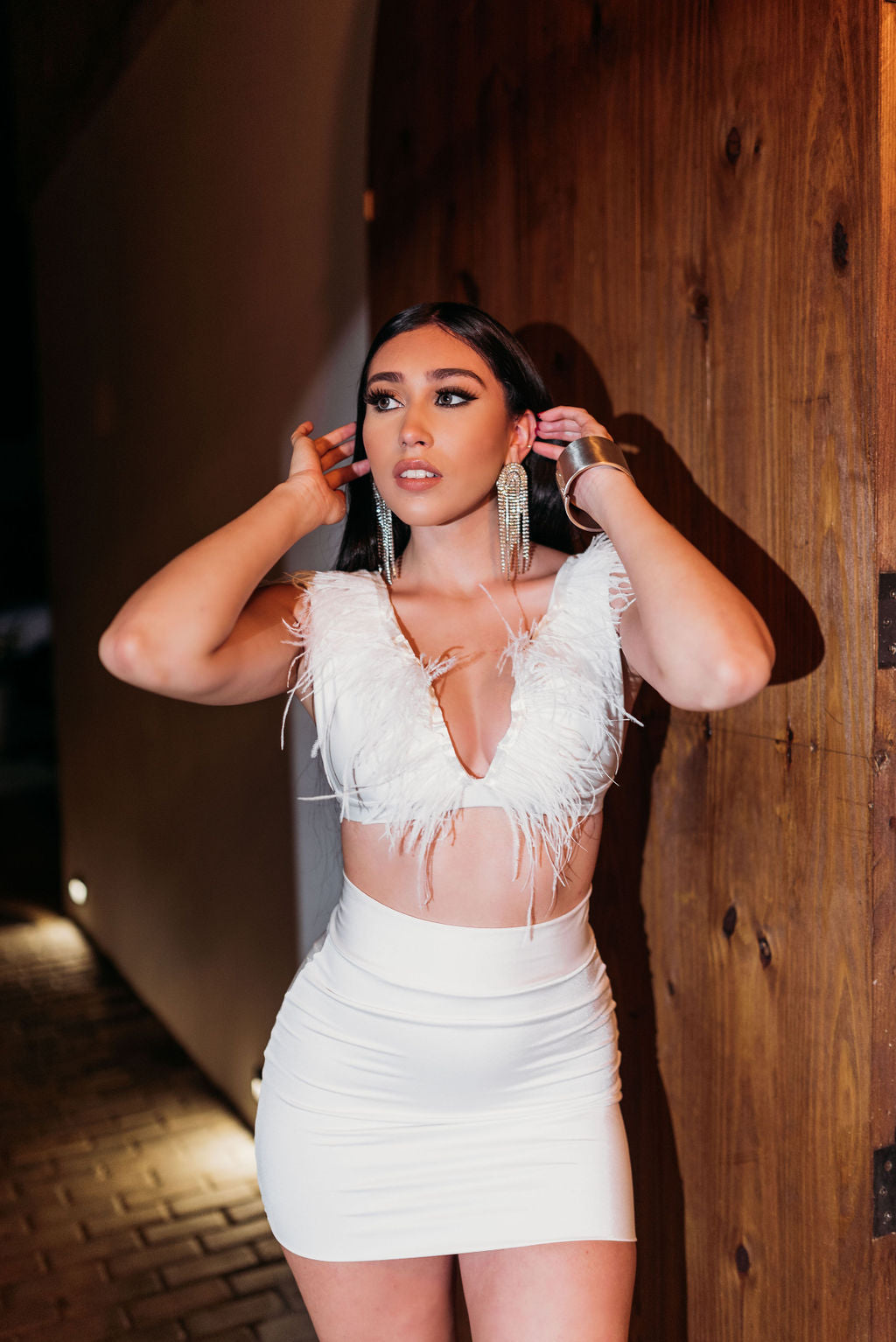 OFF WHITE FEATHER SET